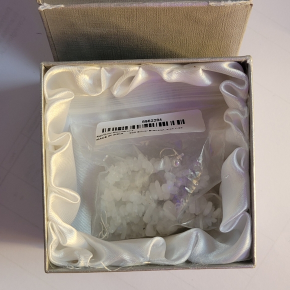 Kuisa rainbow moonstone chips multi row bracelet in sterling silver 154ctw - Picture 13 of 13